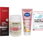 مجموعة أربوتين 3C3 المتكاملة لتبييض البشرة وتوحيد لونها مع إلف نانو وايت دوز وجلوتا هيا وكبسولات ألفا أربوتين