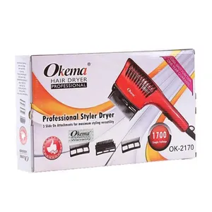 مجفف الشعر الاحترافي OKEMA OK-2170 – مع 3 ملحقات للتصفيف