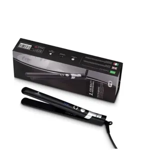 مكواة فرد الشعر الاحترافية من السيراميك باللون الأسود/الرمادي