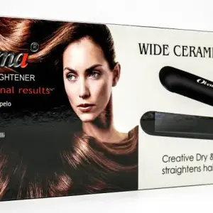 مكواة شعر سيراميك عريضة من Okema درجة حرارة حتى 480°F