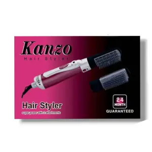 مصفف مجفف الشعر باللون الوردي والأبيض