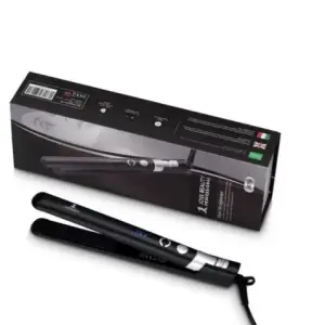 مكواة فرد الشعر الاحترافية من السيراميك باللون الأسود/الرمادي