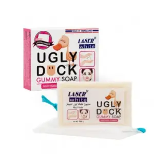 ليزر وابت صابون علكة ليزر علامة البطة لتبييض البشرة 100 غرام